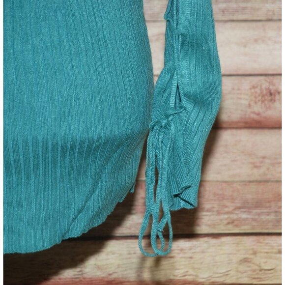 NWT Cato Est. 1946 Green Pullover Sweater Size XL Open Long Sleeve V-Neck Ribbed - Picture 7 of 12